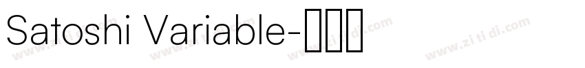 Satoshi Variable字体转换